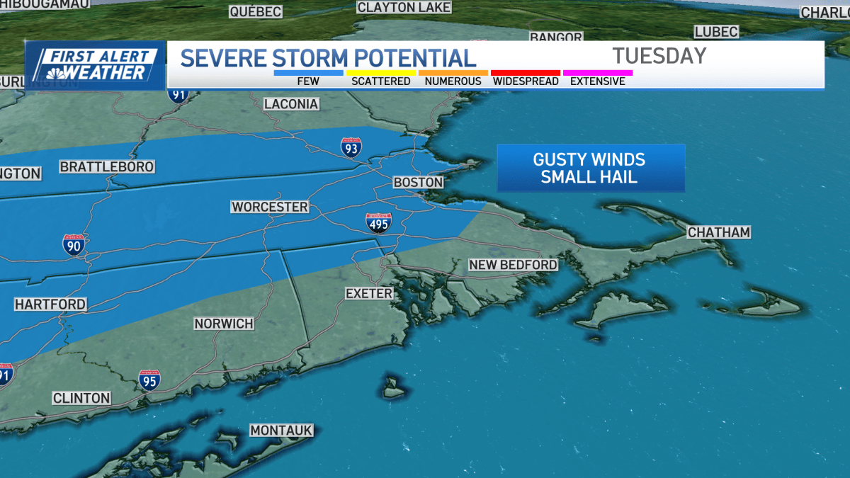 Severe thunderstorms possible Tuesday, temps in the 70s this weekend ...