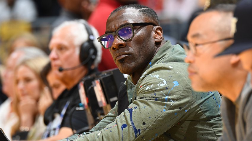 FILE - Shannon Sharpe attends an NBA game on April 24, 2023, in Los Angeles.