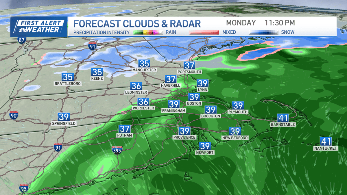 Snow and rain forecast today in New England – NBC Boston