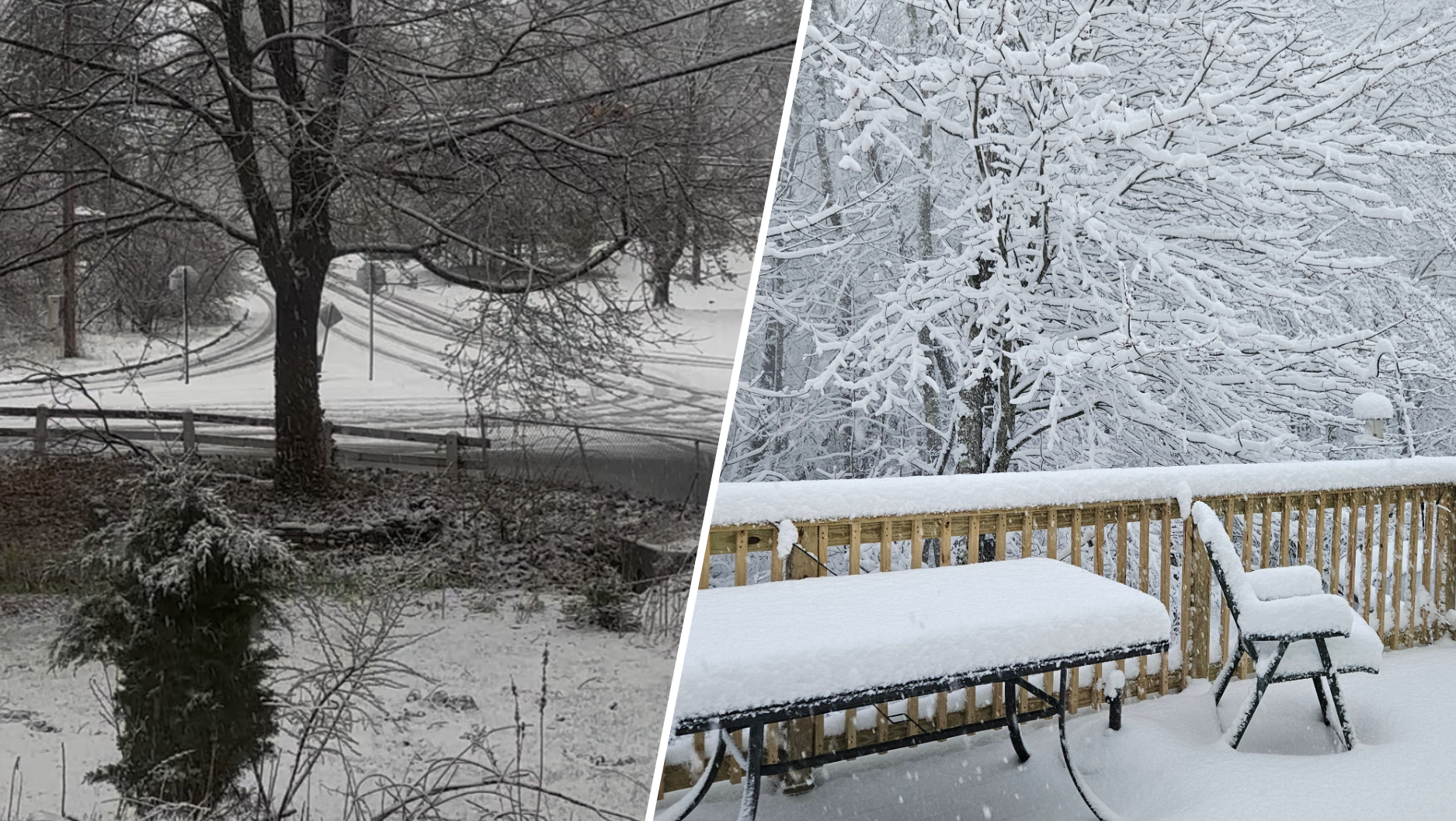 Snow in Hudson and Rutland, Massachusetts, on Saturday, April 12, 2025.