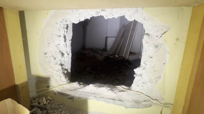 Thieves broke into Love Jewels in downtown Los Angeles on Sunday, April 13, 2025 by tunneling their way in.