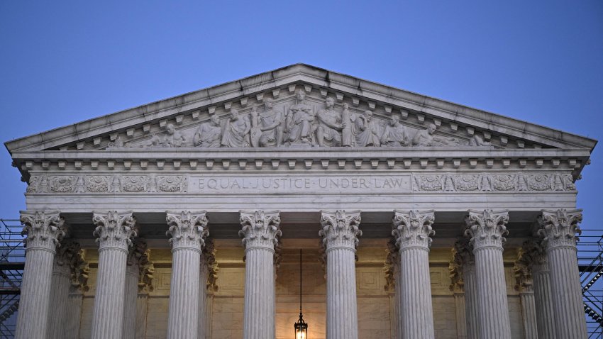 The US Supreme Court is seen in Washington, DC, on November 13, 2023. The US Supreme Court unveiled an ethics code following a series of scandals over lavish gifts and luxury vacations received by some of its justices. The nine members of the nation’s highest court are the only federal judges not explicitly subject to ethical oversight, and pressure has been mounting from Democrats in the Senate for them to adopt a code of conduct. (Photo by Mandel NGAN / AFP) (Photo by MANDEL NGAN/AFP via Getty Images)