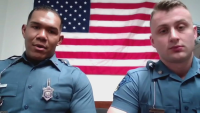 Massachusetts state troopers Awan Freeman and Ryan Welsh