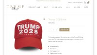 "Trump 2028" hats online.