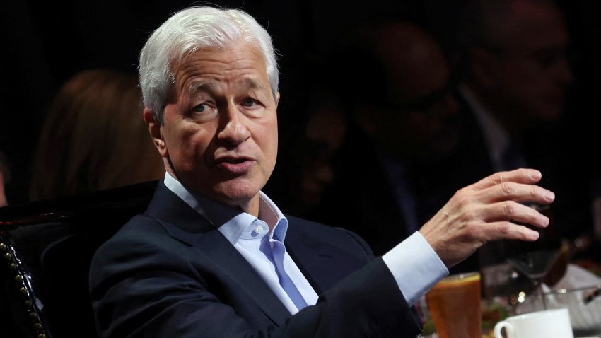 Jamie Dimon, Chairman and CEO of JPMorgan Chase & Co., speaks to the Economic Club of New York in Manhattan, New York City, on April 23, 2024.