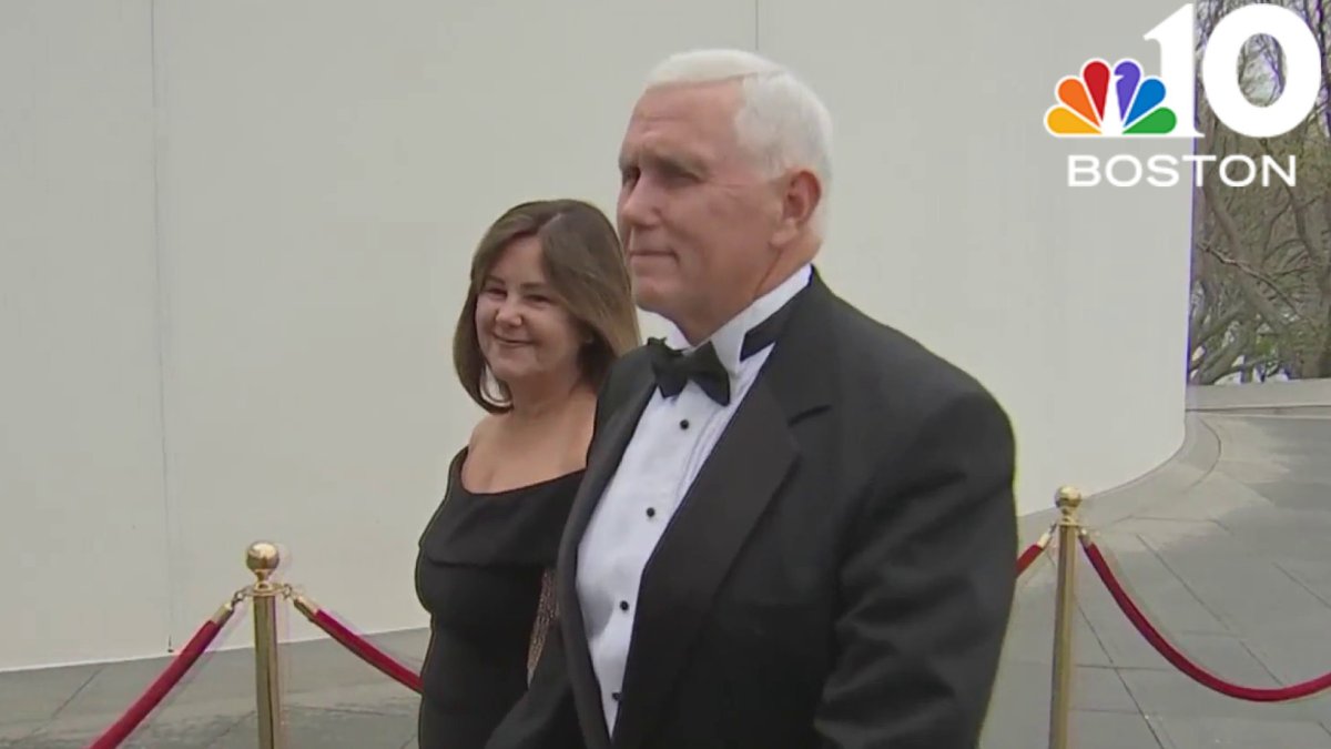 Former VP Pence arrives at JFK Library for Profile in Courage ceremony