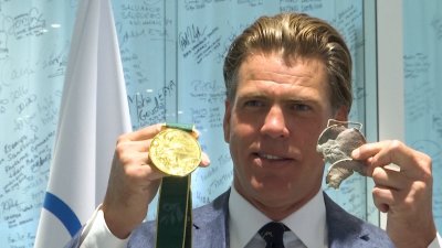 US swimmer receives Olympic medals destroyed in Palisades Fire