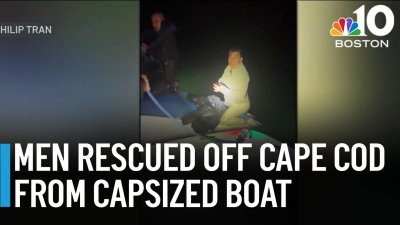 Crews rescue men from capsized boat off Hyannisport