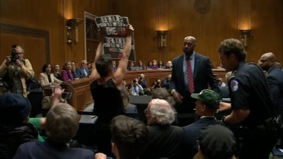 Protesters disrupt RFK's opening remarks at Senate hearing