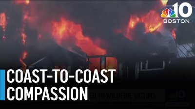 Years after gas explosions in Mass., supplies sent to West Coast to help wildfire survivors