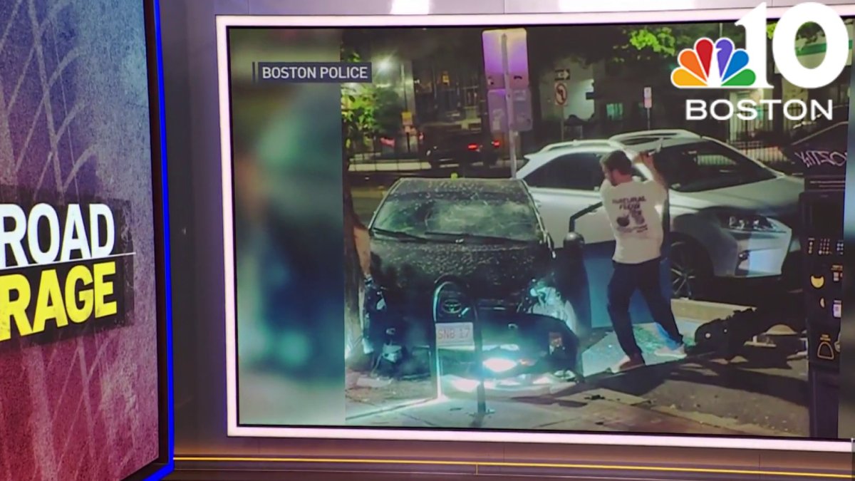 Video shows man smash car with hatchet in Boston – NBC Boston