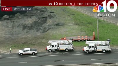 Utility crews repairing downed wires, Route 1 exit ramps in Wrentham closed