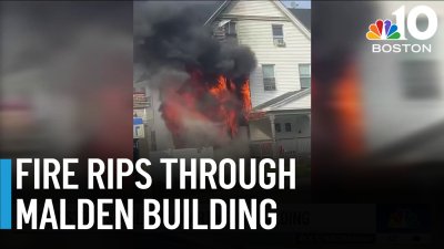 Fire destroys apartment building in Malden