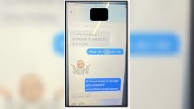 Text messages exchanged between two maintenance employees at the Norfolk County District Attorney's Office, allegedly concerning former Norfolk County Sheriff’s Office Deputy Superintendent Tom Brady.