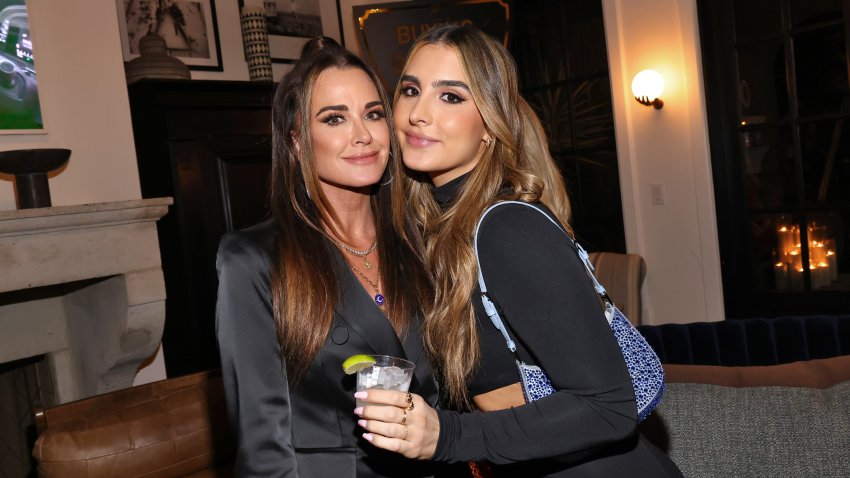 WEST HOLLYWOOD, CALIFORNIA – NOVEMBER 02: (L-R) Kyle Richards and Sophia Umansky attend Wheelhouse’s Spoke Studios and the Agency’s “Buying Beverly Hills” premiere party at Wheelhouse on November 02, 2022 in West Hollywood, California.