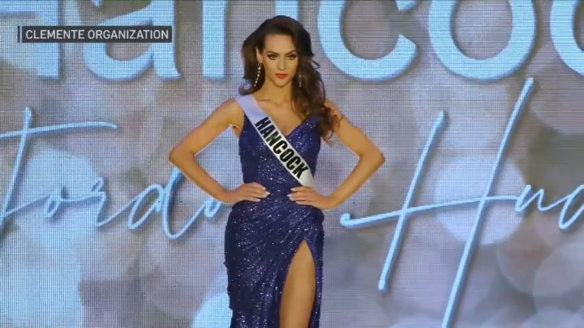 Jordon Hudson onstage during the Miss Maine USA competition on May 11, 2025.