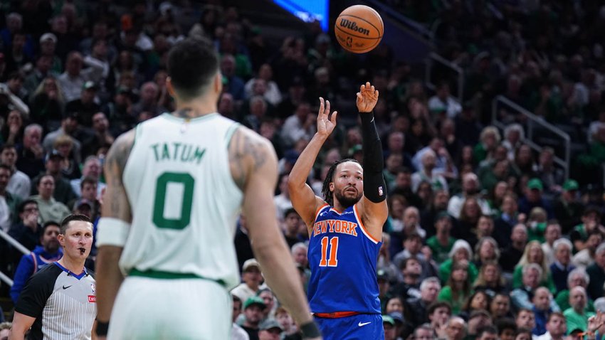 Knicks guard Jalen Brunson and Celtics forward Jayson Tatum
