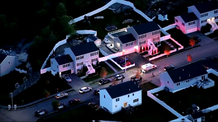 The scene of a fatal house fire in Marlborough, Massachusetts on May 12, 2025.