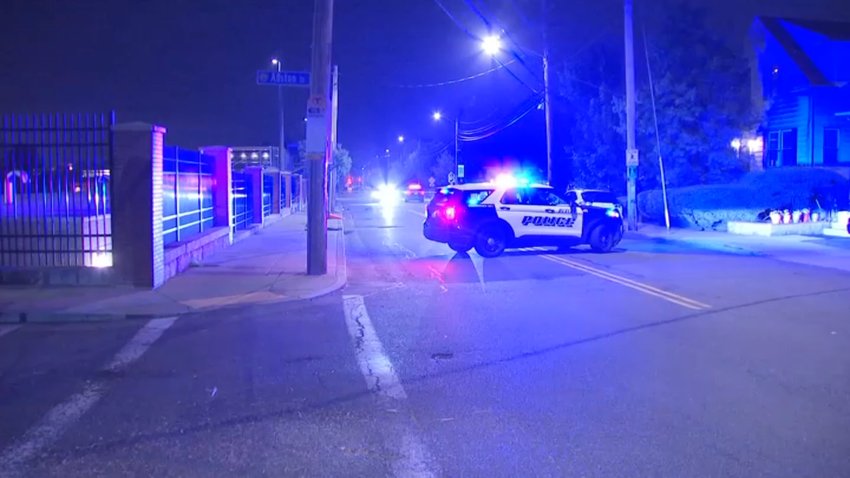 Police investigate a shooting in Revere, Massachusetts, on May 15, 2025.