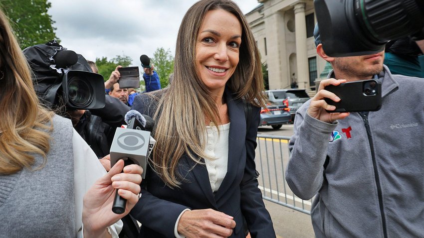 Karen Read leaves Norfolk Superior Court in Dedham after her trial ended for the day on Wednesday May 21, 2025.
