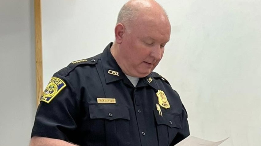 Lincoln, Massachusetts, Police Chief Sean Kennedy in an April photo posted to Facebook by the department.