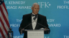 Mike Pence receives the Profile in Courage Award at Boston's JFK Library