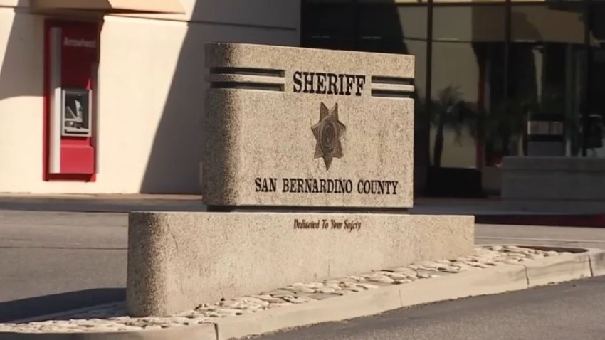 A San Bernardino County Sheriff's Department logo is pictured.