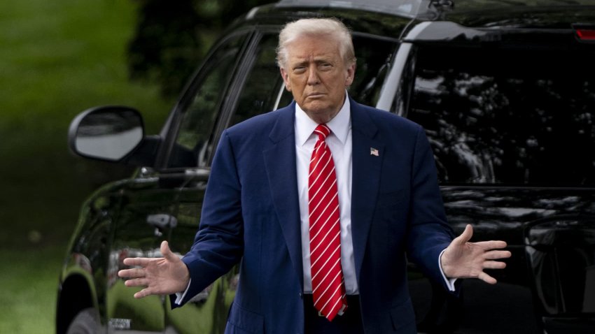 WASHINGTON DC, UNITED STATES – MAY 30: United States President Donald Trump departs at the White House to U.S. Steel’s Irvin Works in West Mifflin, Pennsylvania in Washington D.C May 30, 2025.