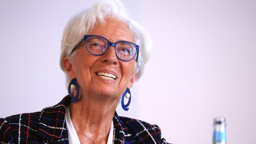 Christine Lagarde, president of the European Central Bank (ECB), at the Hertie School in Berlin, Germany, on Monday, May 26, 2025.
