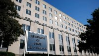 The Harry S. Truman Federal Building, headquarters of the U.S. Department of State, is pictured on October 8, 2024 in Washington, DC.