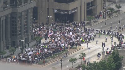Time lapse video shows massive ‘No Kings' protests taking place in downtown Chicago