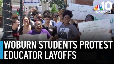 Woburn students protest teacher layoffs
