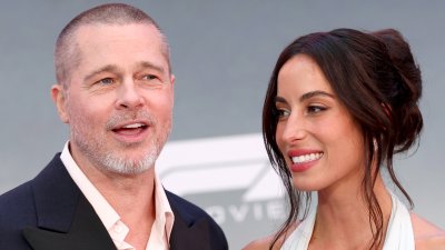 Brad Pitt & Ines de Ramon make rare red carpet appearance