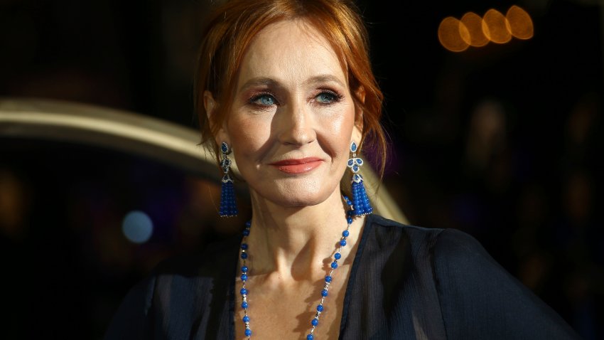 FILE – J.K. Rowling poses for photographers upon her arrival at the premiere of the film ‘Fantastic Beasts: The Crimes of Grindelwald’, in London, Nov. 13, 2018. Police say J.K. Rowling didn’t break the law with tweets criticizing Scotland’s new hate speech law and referring to transgender women as men.
