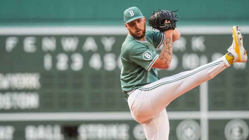Jun 13, 2025; Boston, Massachusetts, USA; Boston Red Sox pitcher Garrett Crochet (35) throws a pitch against the New York Yankees in the first inning at Fenway Park. Mandatory Credit: David Butler II-Imagn Images