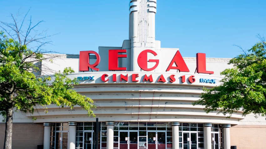Front entrance to Regal Cinemas 16.