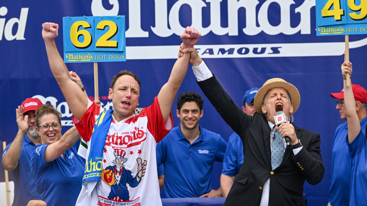 Joey Chestnut returning for 2025 Nathan’s Hot Dog Eating Contest – NBC ...