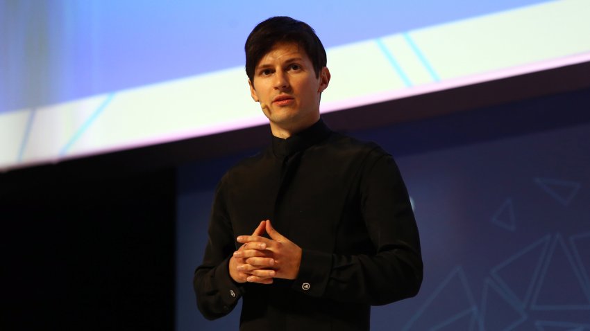 Telegram founder and CEO Pavel Durov delivers his keynote conference during day two of the Mobile World Congress at the Fira Gran Via complex in Barcelona, Spain on February 23, 2016. The annual Mobile World Congress hosts some of the world’s largest communication companies, the show runs from the 22 to 25 February. Photo by Manuel Blondeau/AOP.Press/Corbis (Photo by AOP.Press/Corbis via Getty Images)