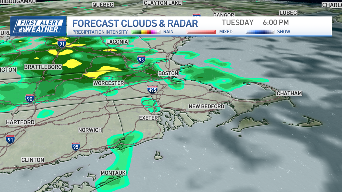 Boston MA forecast today: Passing showers, fog – NBC Boston