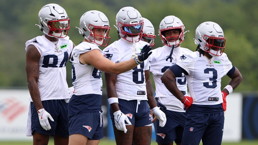 Stefon Diggs with Patriots wide receivers