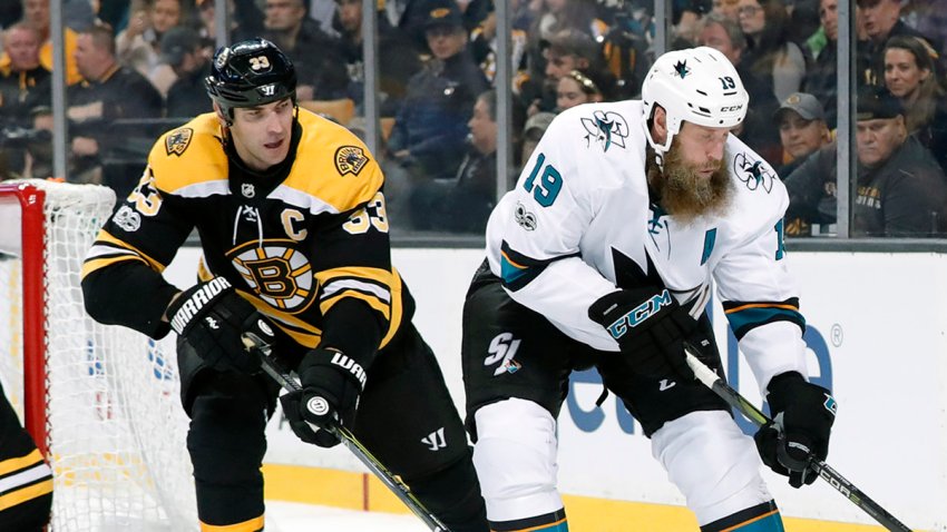 Zdeno Chara and Joe Thornton