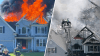 Two firefighters suffer heat exhaustion while battling large house fire in Norfolk