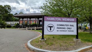 An MBTA commuter rail station on the Hamilton/Wenham line. Both North Shore communities fought a state zoning law making it easier to build multifamily zoning.