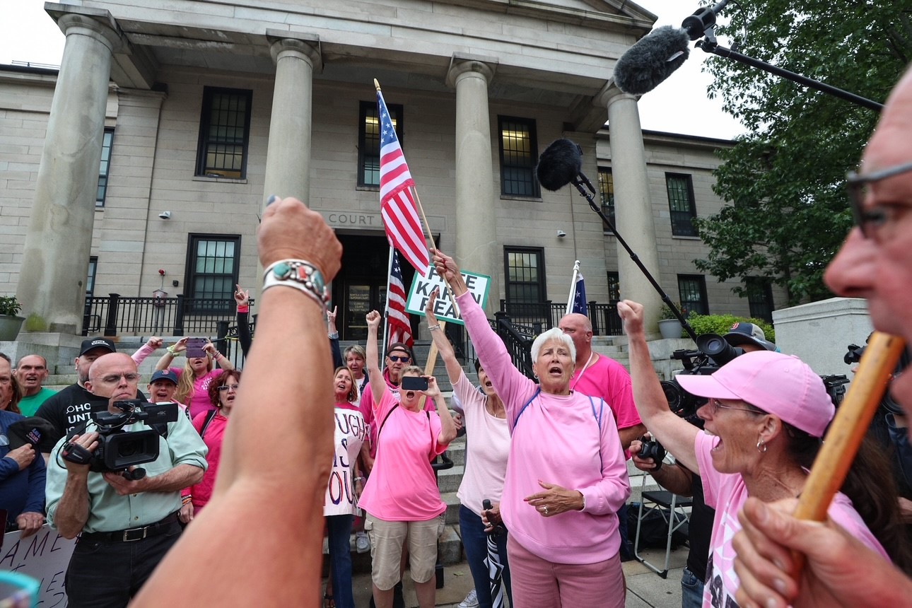 Here's what it looks like outside court as Karen Read jurors deliberate