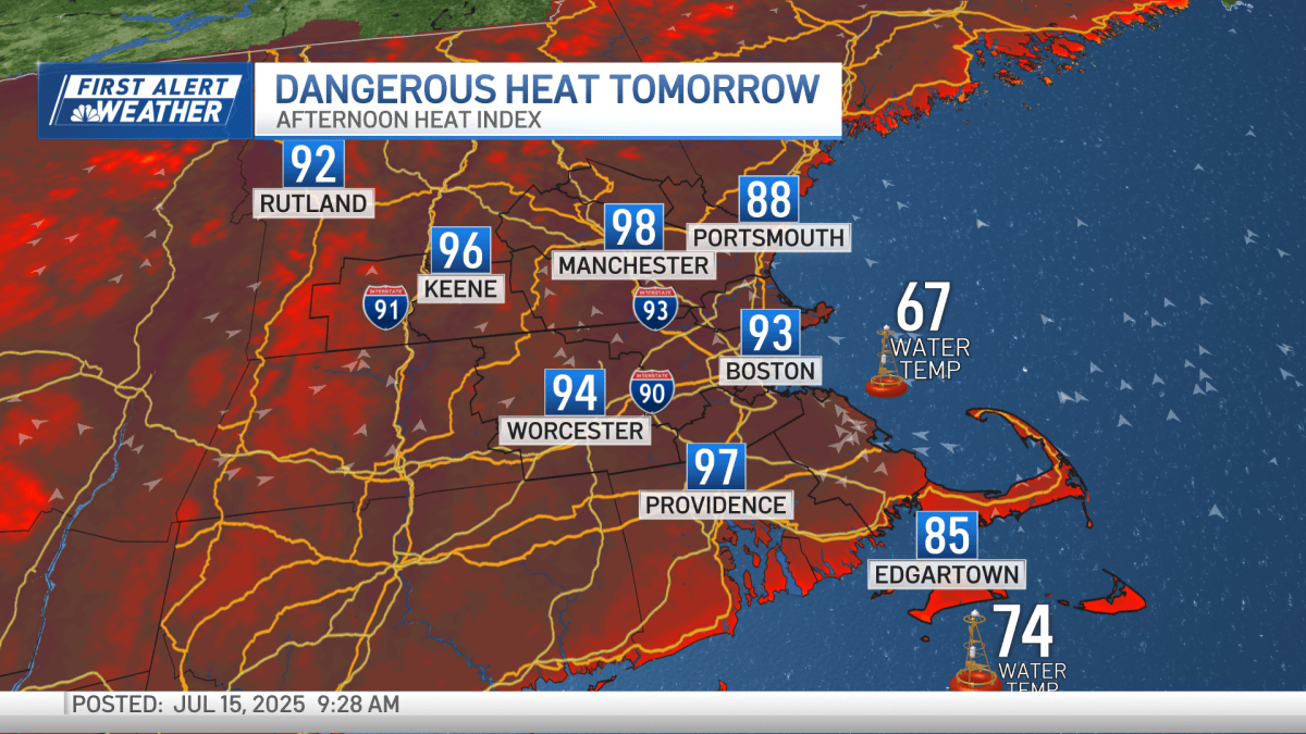 Boston heat advisory, severe thunderstorms, flooding possible – NBC Boston