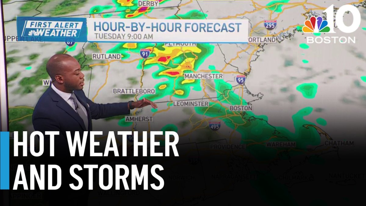 Hot weather in New England Tuesday, plus a chance for strong storms ...