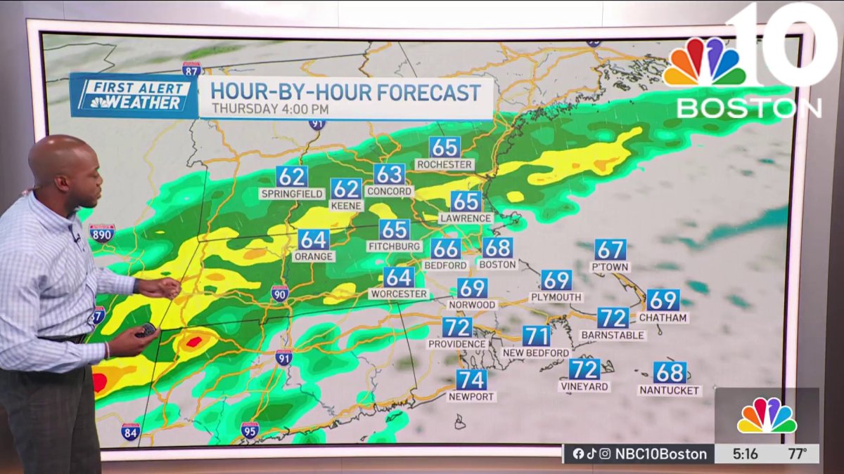 Forecast: Heavy rain expected for some – NBC Boston