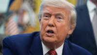 FILE – President Donald Trump speaks to reporters in the Oval Office of the White House, May 23, 2025, in Washington.