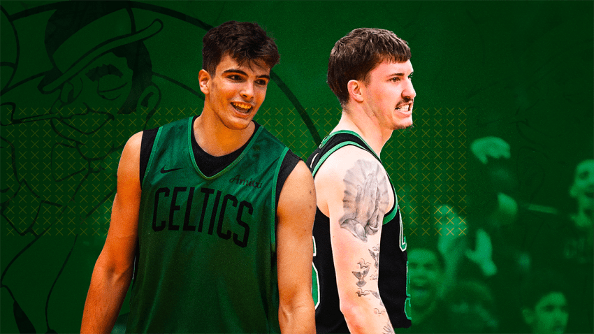 Celtics teammates Hugo Gonzalez and Baylor Scheierman
