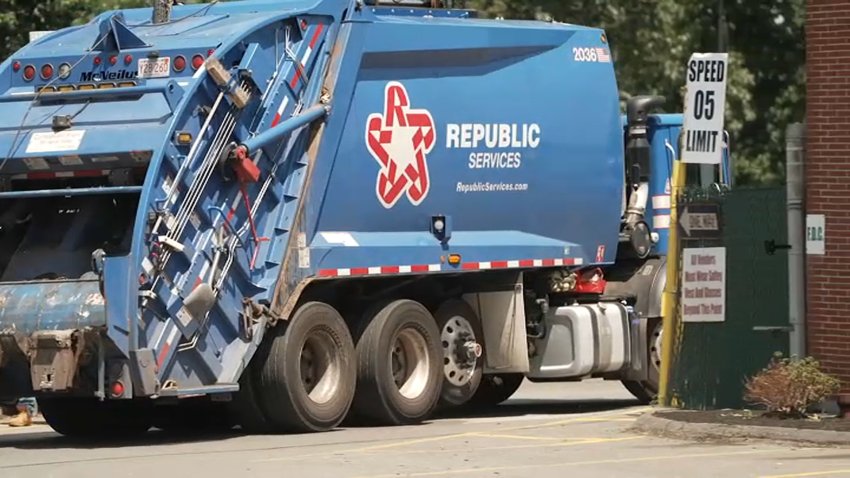 A Republic Services trash truck